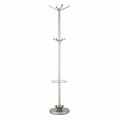 Homeroots 14 x 70 in. Champagne Powder Coated Steel Umbrella Stand Coat Rack 372946